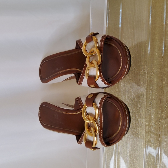 Cole Haan Slides with Chain Detail - Picture 13 of 14